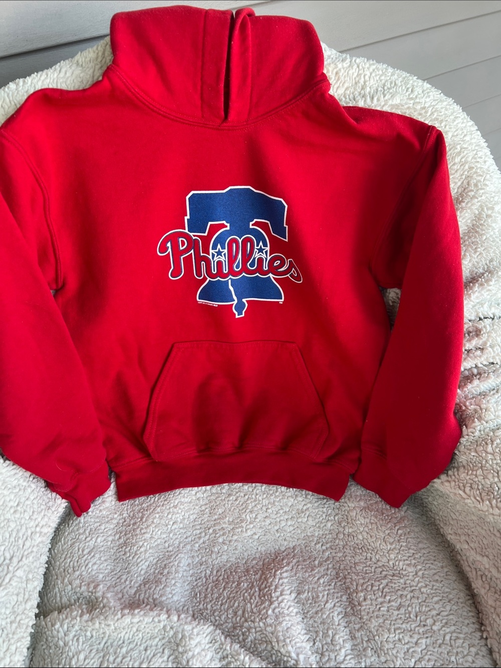 Red Kids Phillies Hoodie - Youth Pullover Sweatshirt